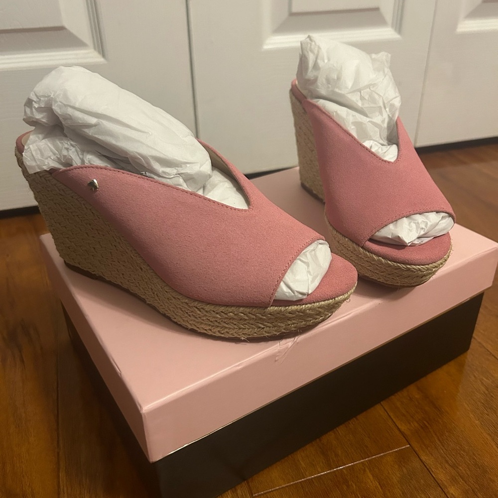 Brand New Pink Kate Spade Wedges